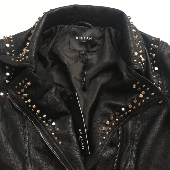 NWT fancy studded leather jacket - Picture 2 of 4